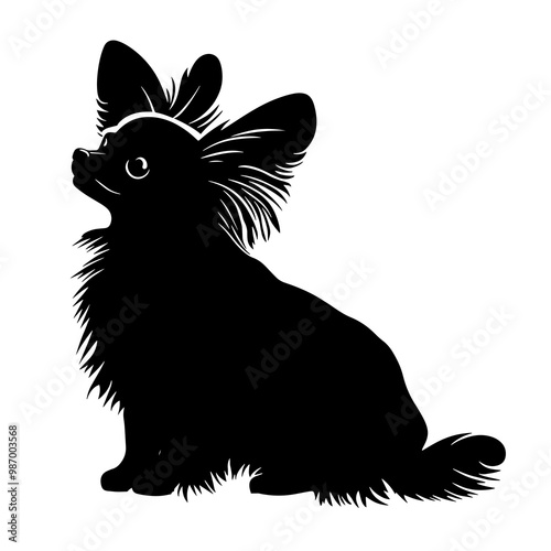 vector silhouette of a papillon