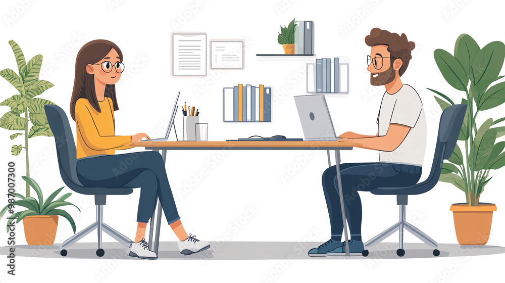 Manager negotiating salary with an employee in a private office, salary negotiation, employment discussion Manager negotiating salary with an employee in a private office, salary negotiation, employment discussion