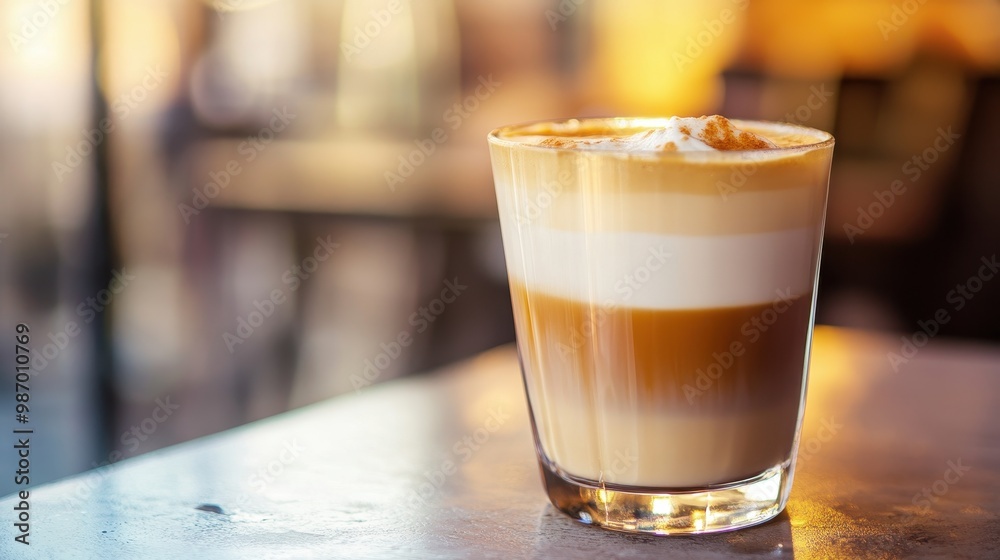 Decadent Caramel Layered Macchiato in a Glass Decadent Caramel Layered Macchiato in a Glass