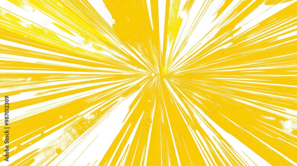 Fototapeta premium Abstract Yellow and White Radial Burst