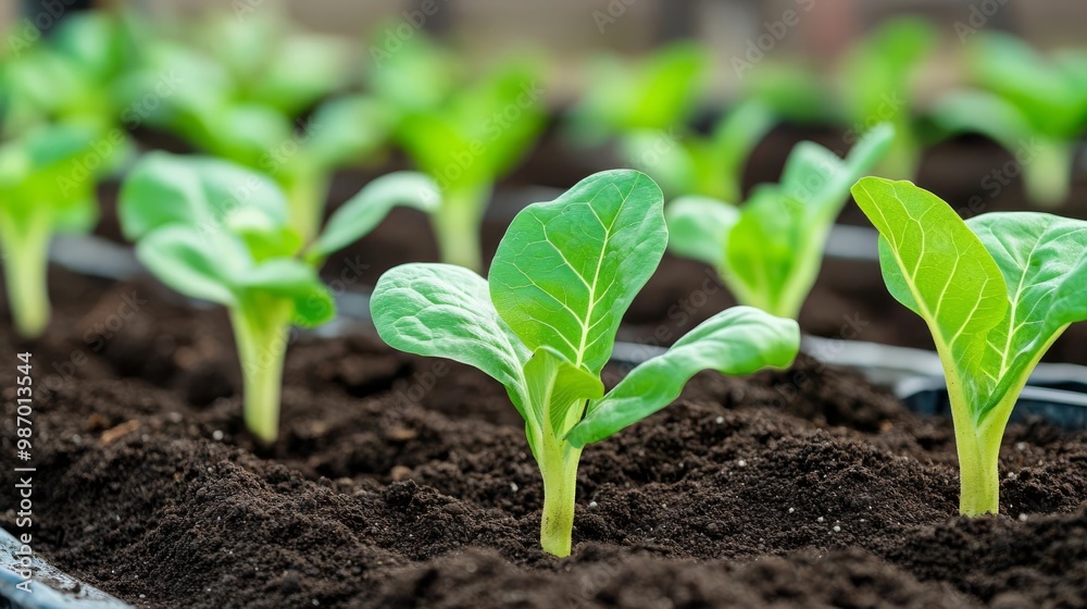 Soil beds rich in nutrients supporting diverse plant life, symbolizing sustainability Soil beds rich in nutrients supporting diverse plant life, symbolizing sustainability