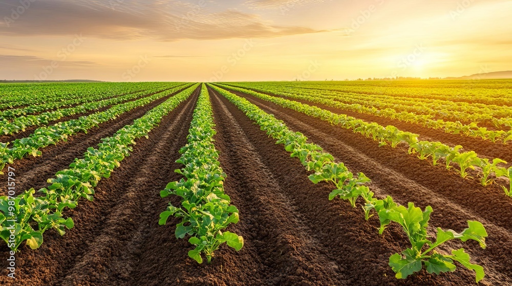 Terraced farming on rich soil with vibrant crops, sustainable land management concept Terraced farming on rich soil with vibrant crops, sustainable land management concept
