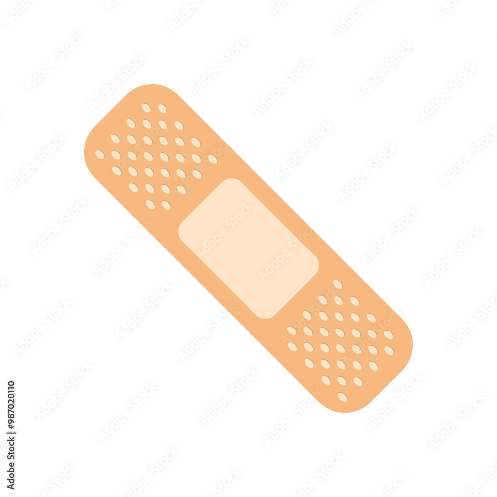 Adhesive medical plaster icon in flat style. Bandage vector illustration on isolated background. Medical sticker sign business concept. Adhesive medical plaster icon in flat style. Bandage vector illustration on isolated background. Medical sticker sign business concept.