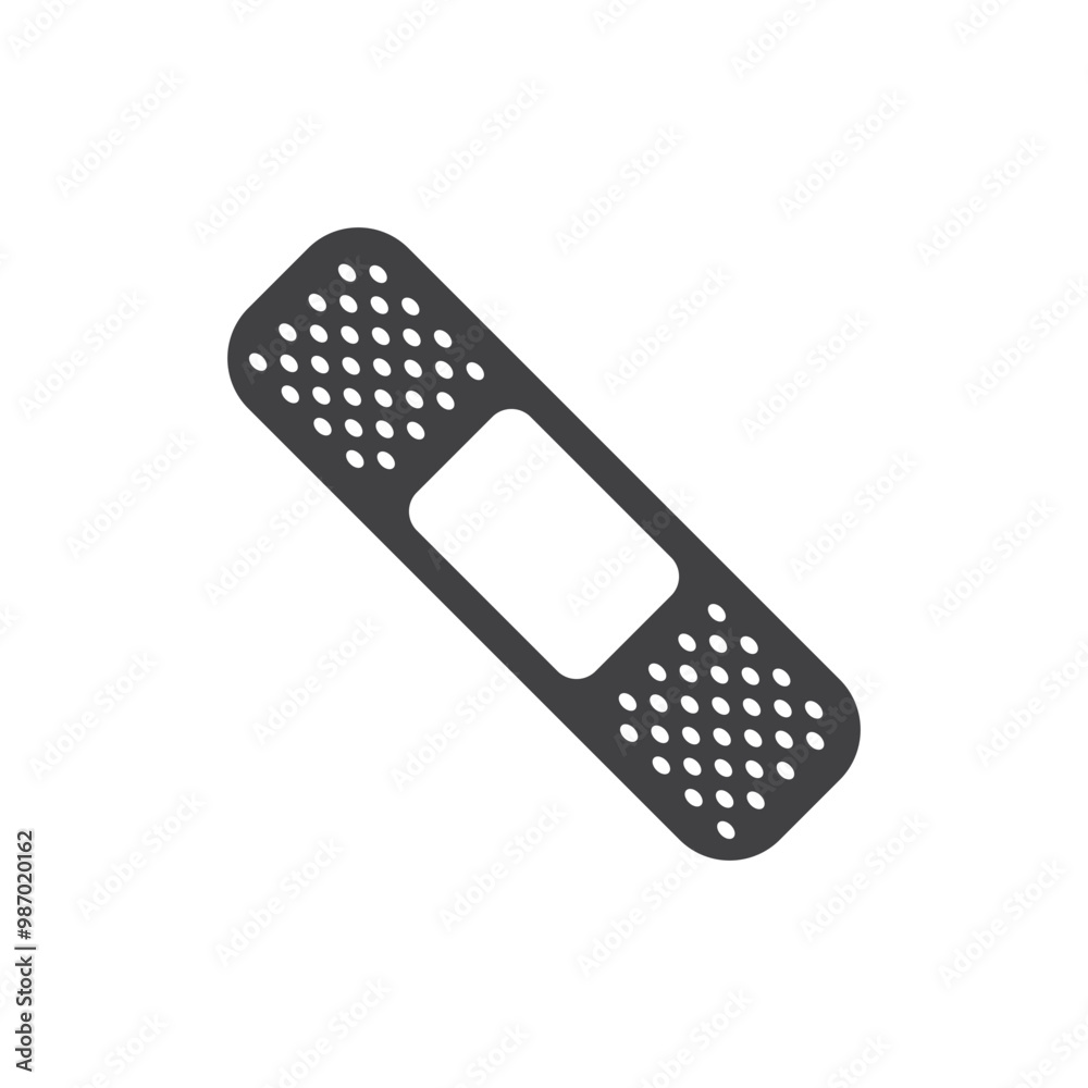 Adhesive medical plaster icon in flat style. Bandage vector illustration on isolated background. Medical sticker sign business concept. Adhesive medical plaster icon in flat style. Bandage vector illustration on isolated background. Medical sticker sign business concept.