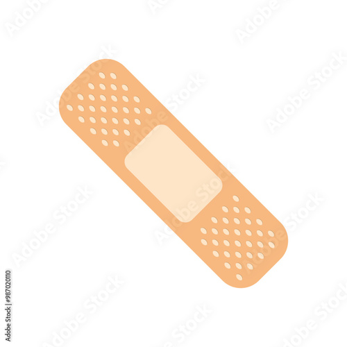 Adhesive medical plaster icon in flat style. Bandage vector illustration on isolated background. Medical sticker sign business concept.