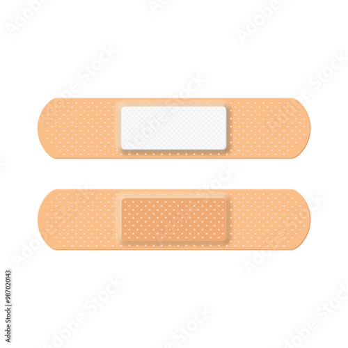 Adhesive medical plaster icon in flat style. Bandage vector illustration on isolated background. Medical sticker sign business concept.