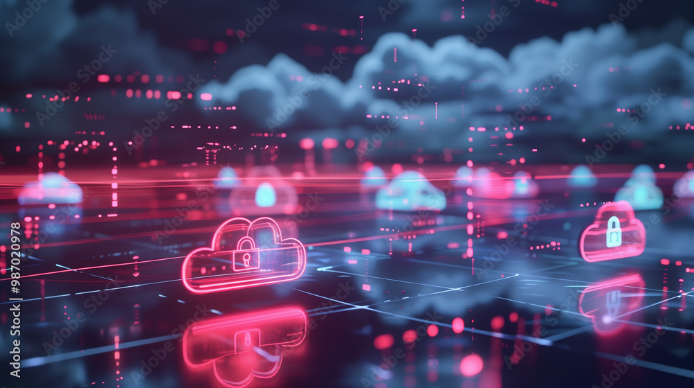 cloud data protection concept visualization through virtual reality cloud data protection concept visualization through virtual reality