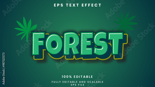 Forest  editable text effect	