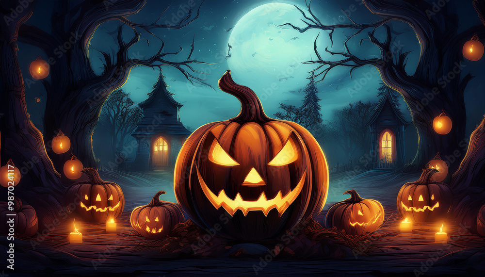 Digital art halloween illustration Digital art halloween illustration
