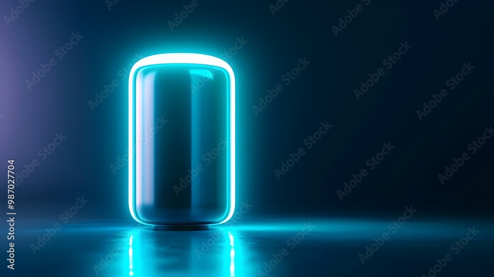Autonomous Glowing Capsule with Futuristic Medical Technology Autonomous Glowing Capsule with Futuristic Medical Technology