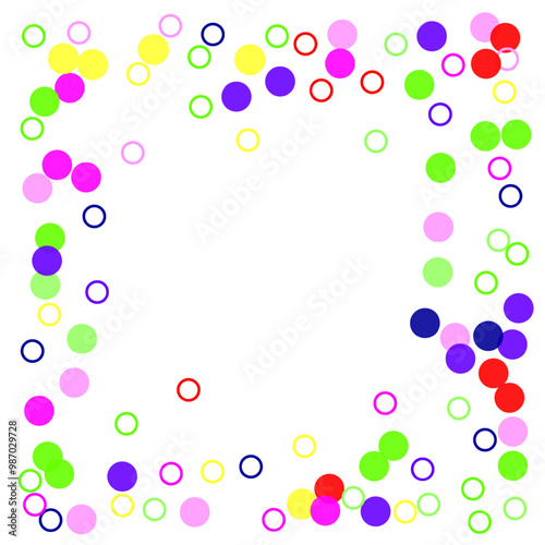 Vector 3d illustration. Abstract 3d background.  Vector background. Multi-colored balls are scattered on paper. 3d vector illustration.