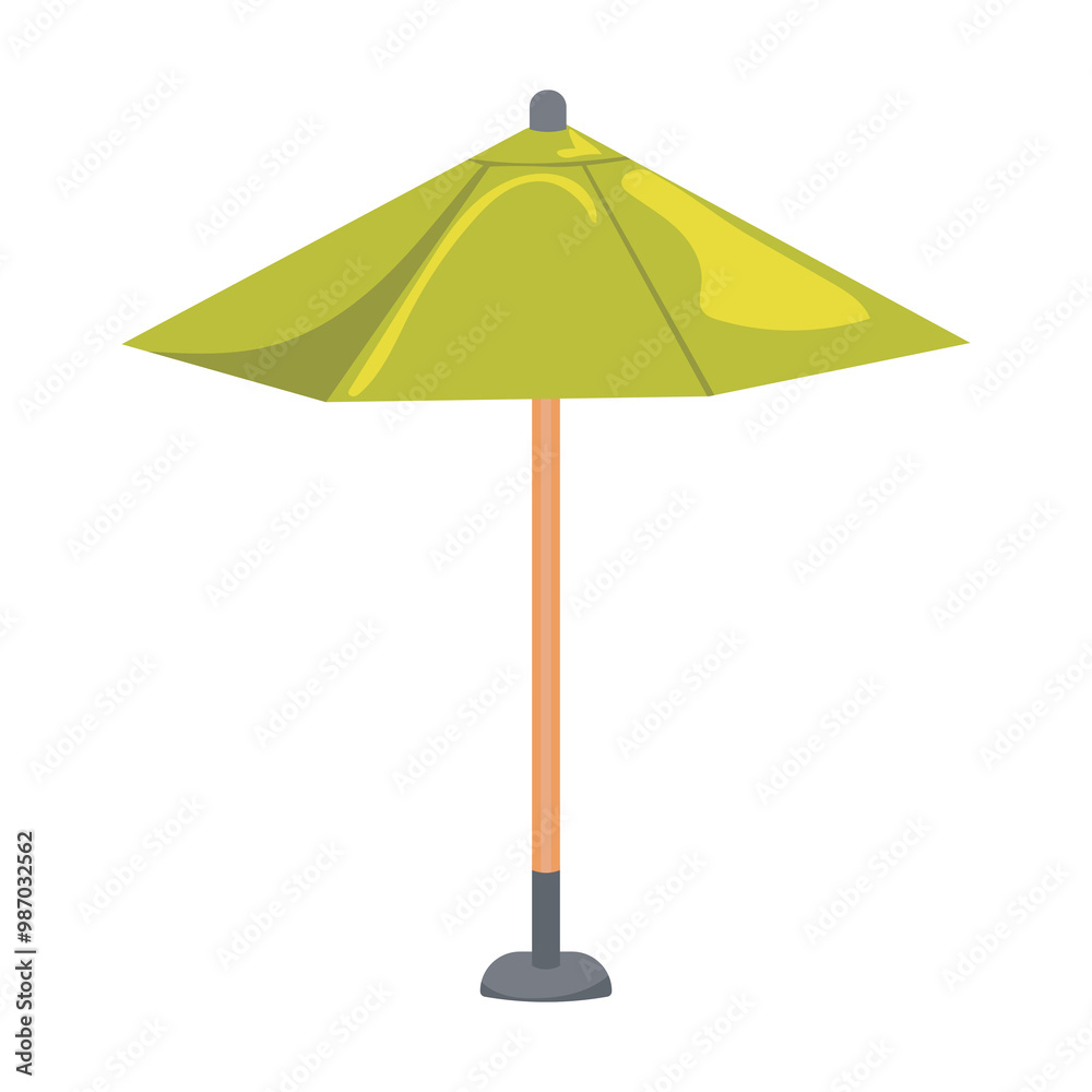Outdoor floor umbrella in flat design. Awning parasol for beach or cafe. Vector illustration isolated. Outdoor floor umbrella in flat design. Awning parasol for beach or cafe. Vector illustration isolated.