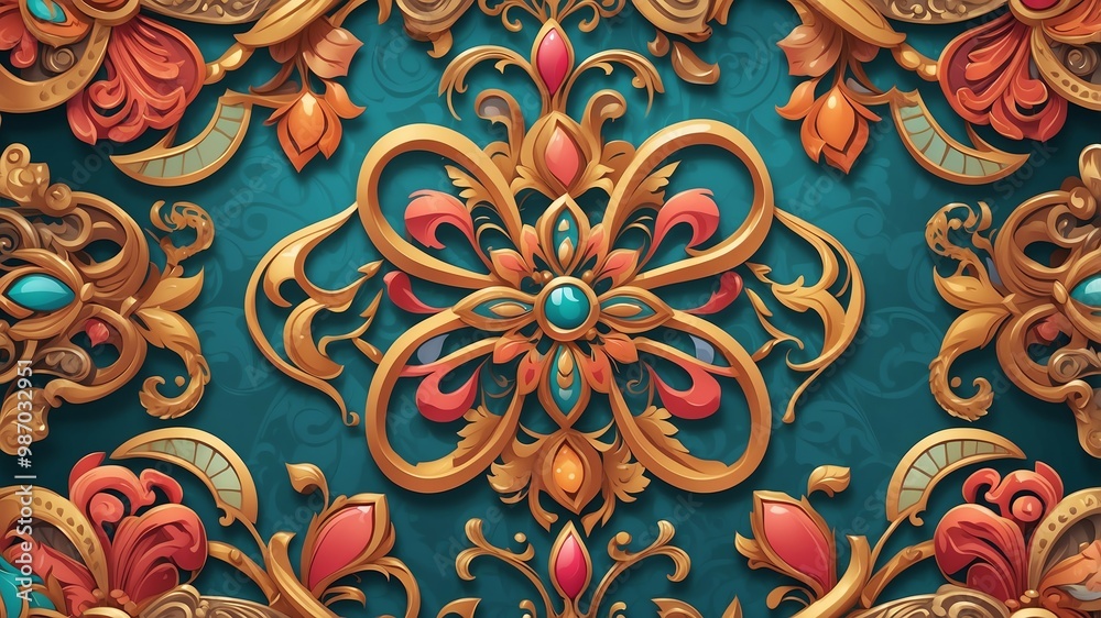 Ornament Crafting Cartoon Background Design Ornament Crafting Cartoon Background Design