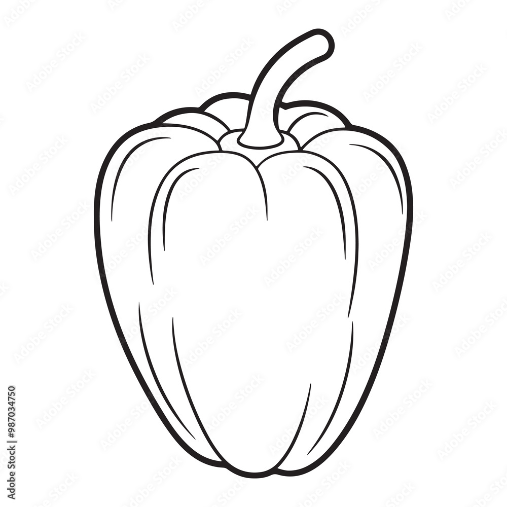 Dynamic Pepper with line art vector Dynamic Pepper with line art vector