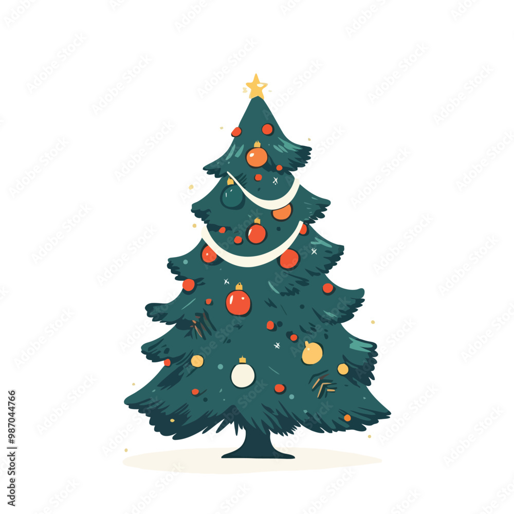 Fototapeta premium A highly decorative christmas tree