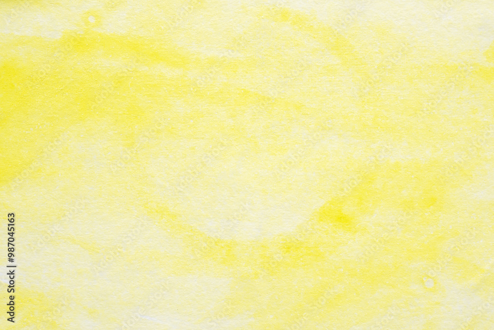 Fototapeta premium Abstract yellow watercolor background texture close up