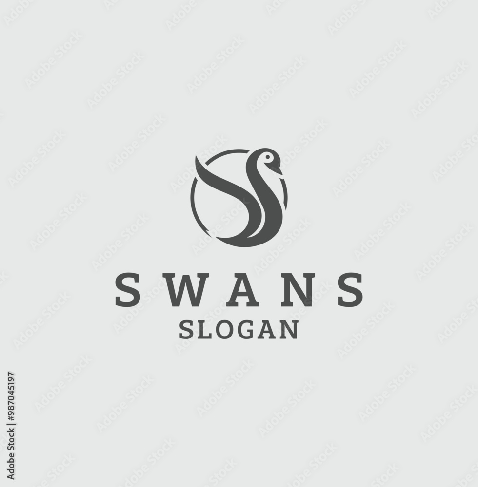 Swans Logo with vector design Swans Logo with vector design