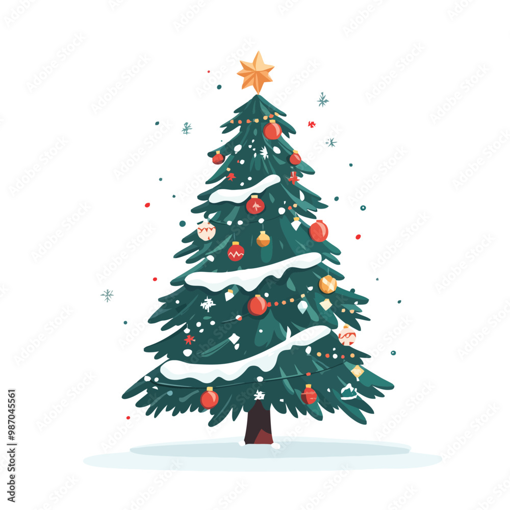 Fototapeta premium A highly decorative christmas tree