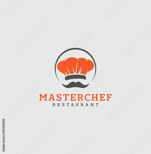 Silhouette logo design vector Masterchef