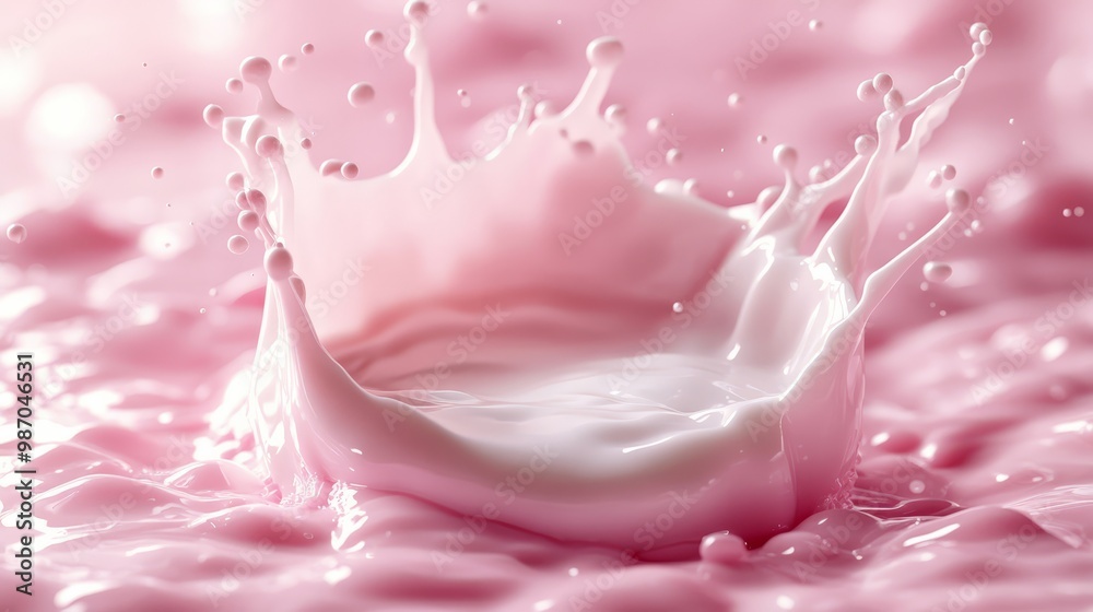 Close-up of a vibrant pink liquid splash creating an artistic and dynamic effect, perfect for creative and colorful backgrounds. Close-up of a vibrant pink liquid splash creating an artistic and dynamic effect, perfect for creative and colorful backgrounds.