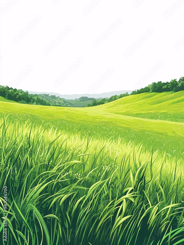 Lush green grass against clear sky Lush green grass against clear sky