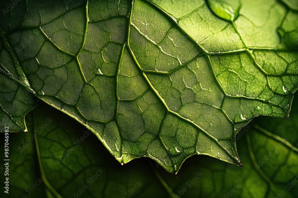 Fototapeta premium Enlivening green closeups to use as backgrounds, wallpaper or textured pics to inspire growth and connections , ai