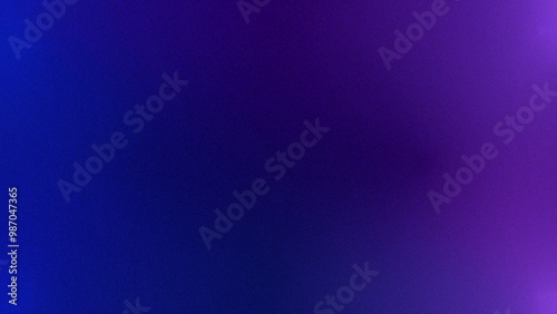 Abstract trendy grainy gradient background in blue and purple colors