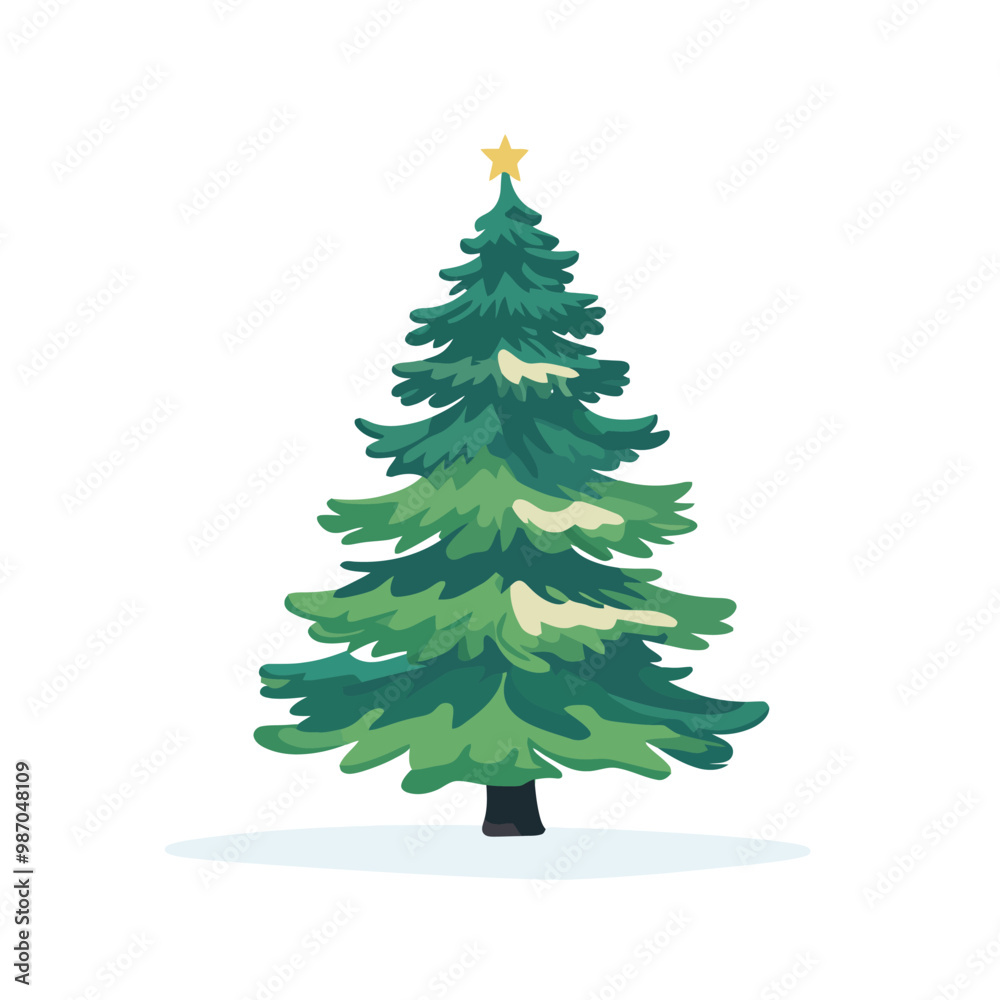 Fototapeta premium Christmas tree isolated