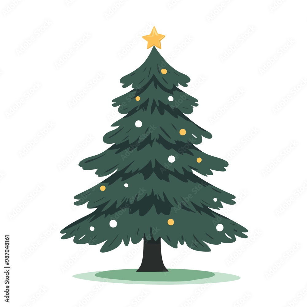 Fototapeta premium Christmas tree isolated