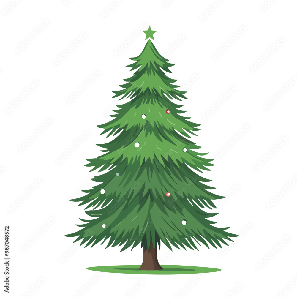 Obraz premium Vector of christmas tree isolated on white