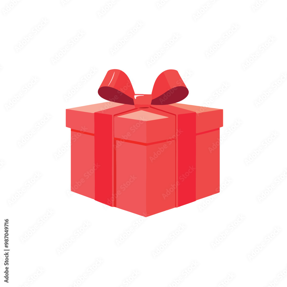 red gift box with ribbon red gift box with ribbon