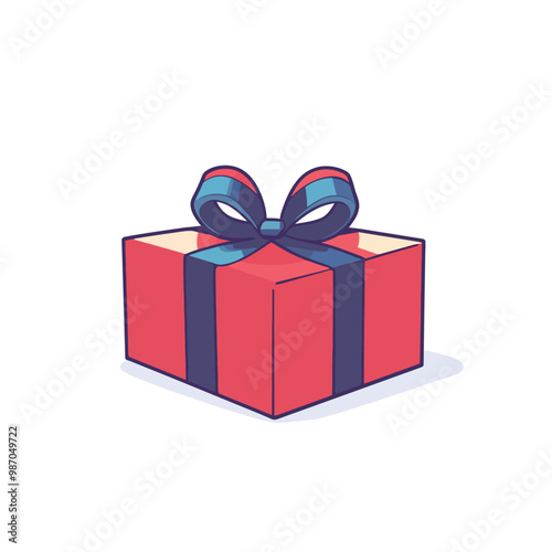 red gift box with ribbon