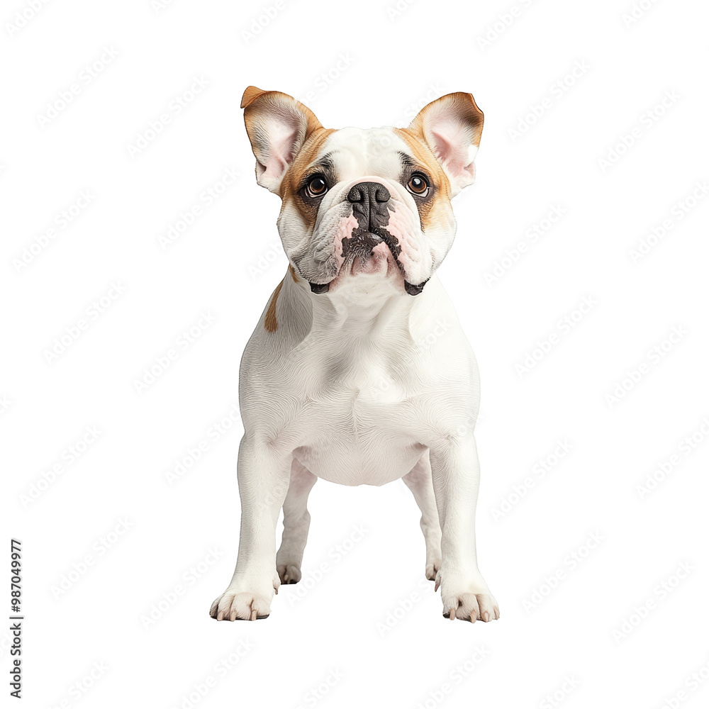 Cute French Bulldog Puppy Standing Isolated Cute French Bulldog Puppy Standing Isolated