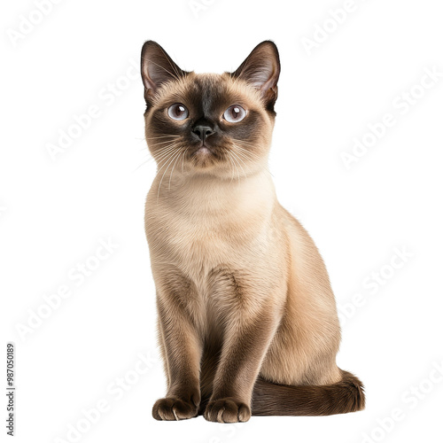 Siamese Cat Portrait Isolated