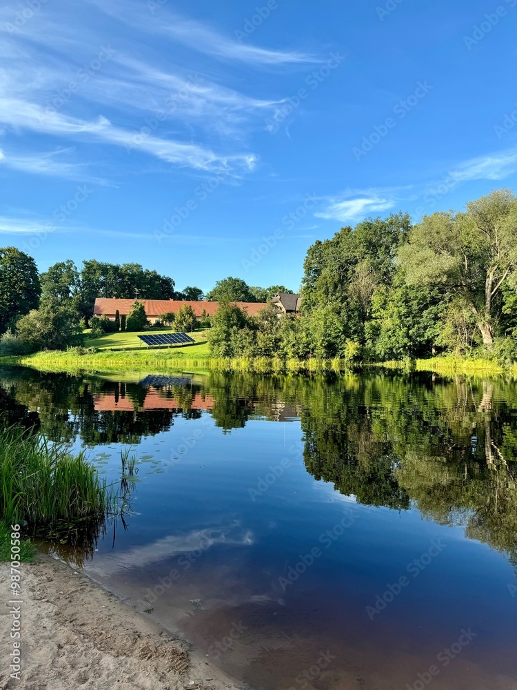 landscape with lake landscape with lake