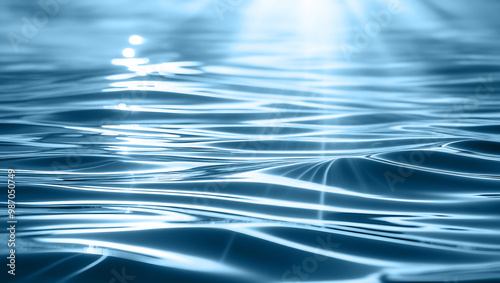  Blue wave abstracts or natural rippled water texture background Water waves in sunlight 