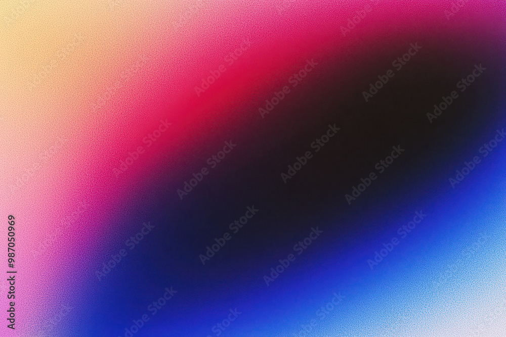 Fototapeta premium Grainy background. An abstract gradient of vibrant colors blending smoothly, creating a visually stunning backdrop suitable for various creative projects.