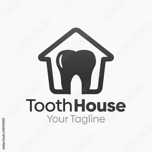 Tooth House Logo Design Template. Good for Business, Agency, Community and Organization