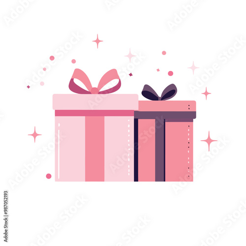 pink gift box with ribbon