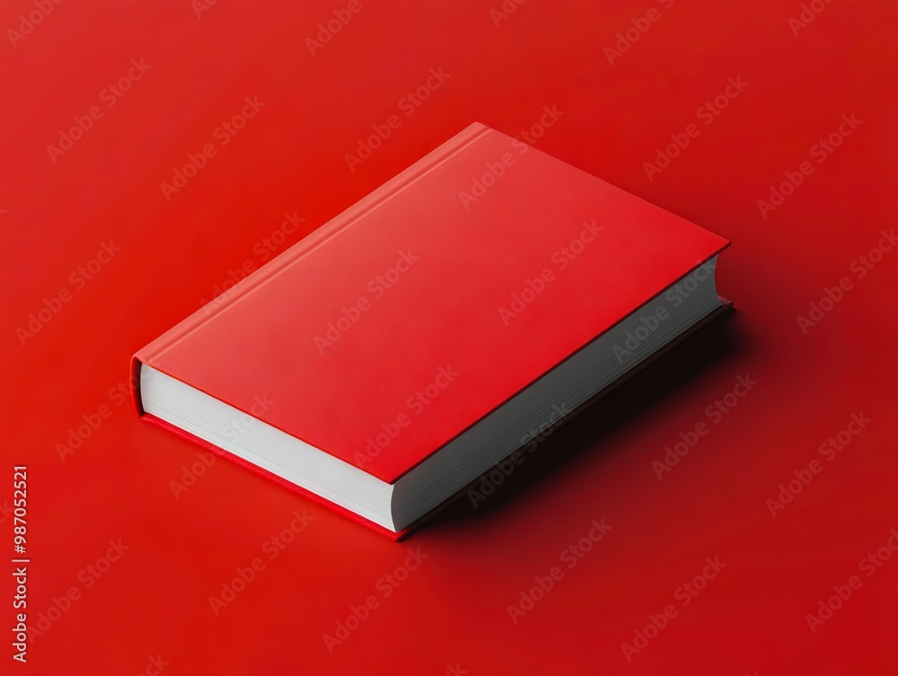 A red book on a red surface A red book on a red surface
