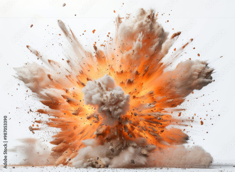 A moment of unbridled chaos a boggy bombs explosive dance on a white canvas A moment of unbridled chaos a boggy bombs explosive dance on a white canvas