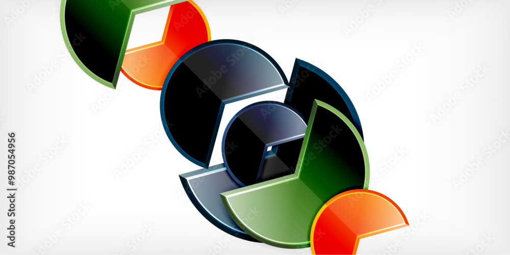 Glass reflective geometric round shapes background. Vector Illustration For Wallpaper, Banner, Background, Card, Book Illustration, landing page Glass reflective geometric round shapes background. Vector Illustration For Wallpaper, Banner, Background, Card, Book Illustration, landing page