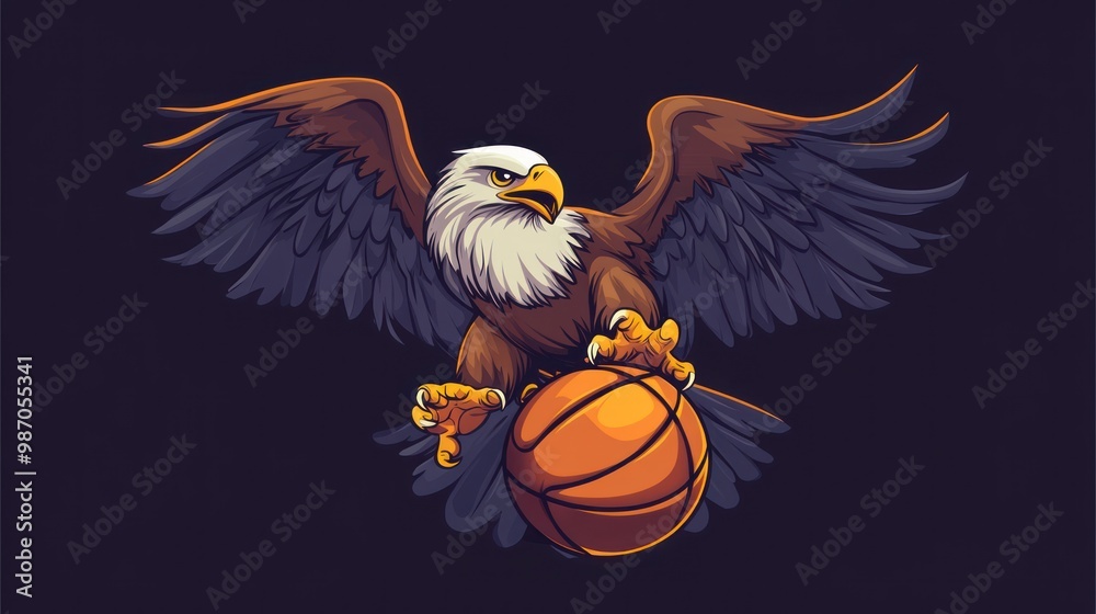 Fototapeta premium Eagle with Basketball