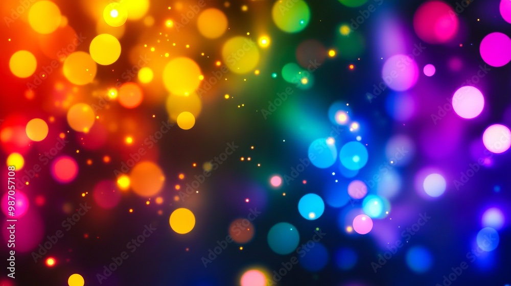 A colorful bokeh background with lots of different colored lights A colorful bokeh background with lots of different colored lights