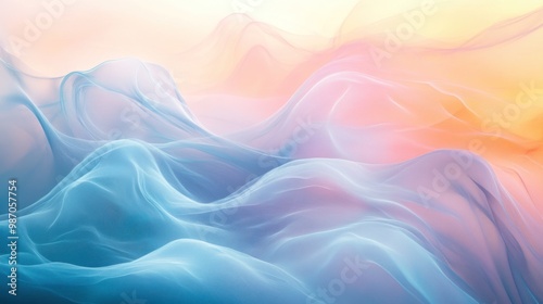 An abstract wave background with flowing, organic lines and soft colors, perfect for modern and creative projects.