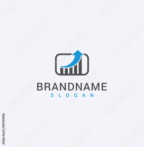  economic growth logo, global finance, investment, and logo design illustration.