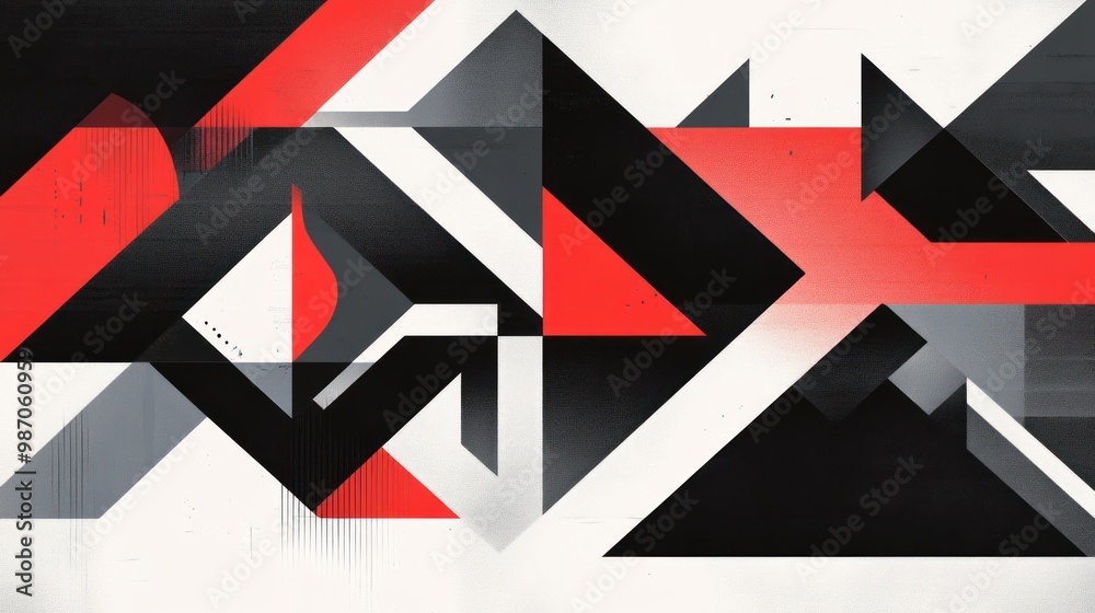 Obraz premium A geometric background featuring sharp angles and repeating patterns, ideal for modern and bold design projects.