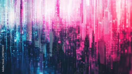 A glitch background with distorted lines and pixelated effects, perfect for creating a futuristic or tech-inspired aesthetic.