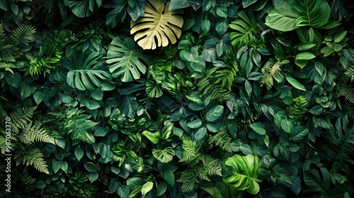Wallpaper Mural A nature-inspired background featuring lush greenery and natural textures, ideal for eco-friendly designs and outdoor themes. Torontodigital.ca