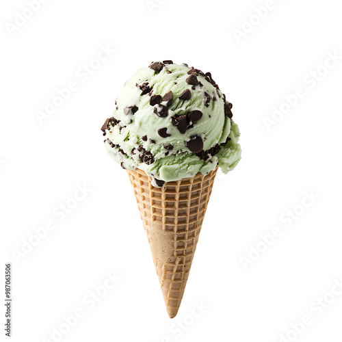 ice cream cone isolated on white